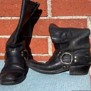 Vintage leather Motorcycle boots size 8.5